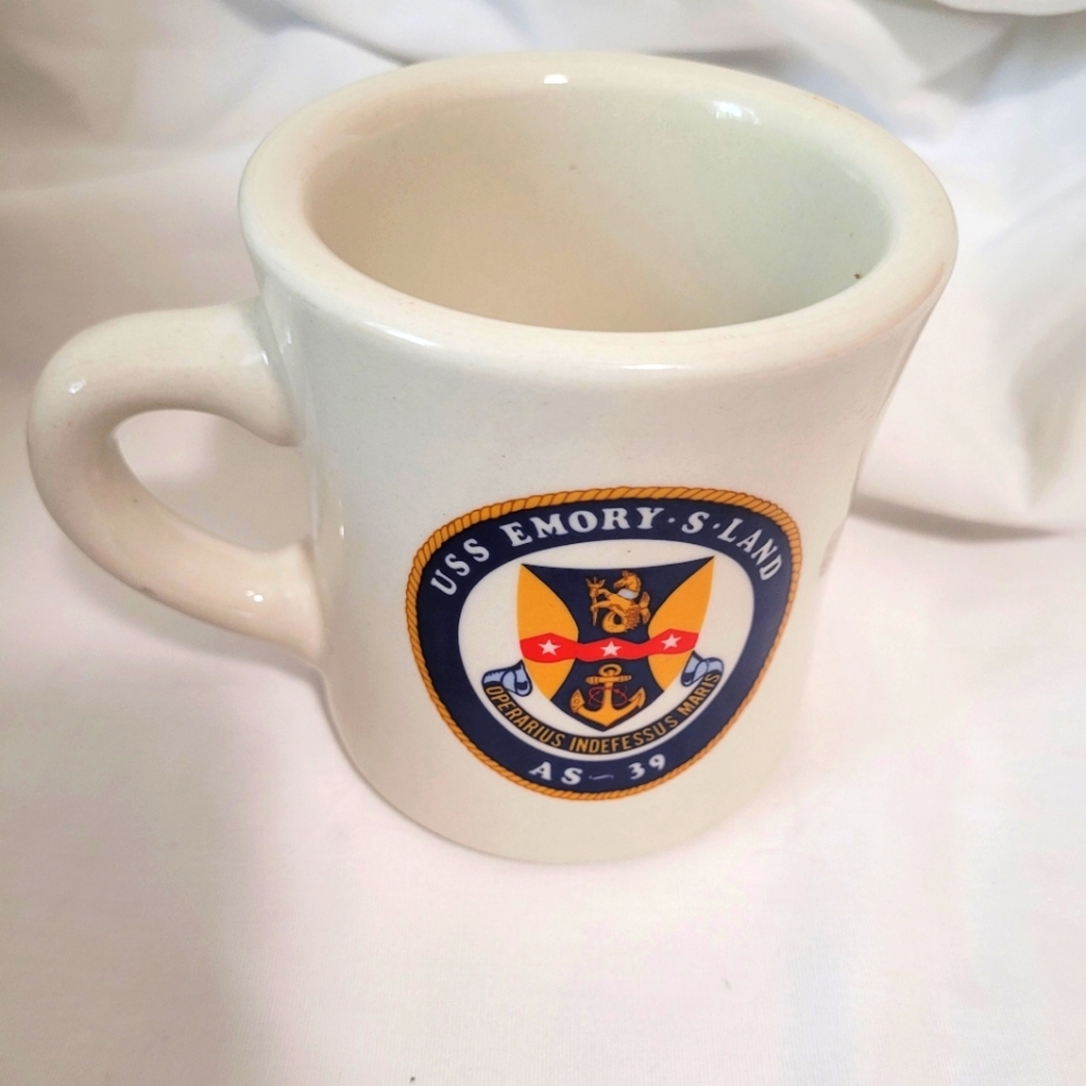 USS Emory S Land AS39 Victor Coffee Mug with Sharon’s Name.